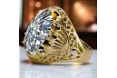 14K Yellow gold Zircon Ring Vintage Jewlery vrc020y